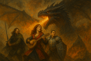 Heroes Fighting dragon